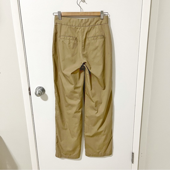 Aritzia Sunday Best Charlie Full Length Wide Leg Trouser Pant Khaki Tan size 00 - Picture 7 of 16